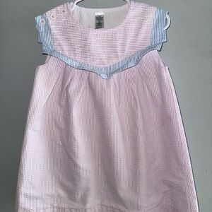 The Beaufort Bonnet Company Pink and Blue Seersucker Dress
